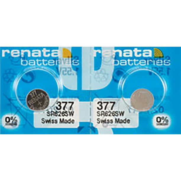 2 x Renata 377 Watch Batteries, SR626SW Battery 