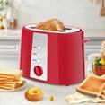 thumbnail image 5 of Toaster 2 Slice, Extra Wide Slot Toaster, 7 Shade Settings, Bread Toaster with Cancel, Defrost, Reheat Function, Extra Wide Slots for Waffle or Bagel, Removable Crumb Tray, 750W, Retro Red, 5 of 8