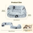 thumbnail image 2 of Collapsible Cat Tunnel with Cat Bed, Play Tube with Climbing Holes & Resting Mat, Cat Tunnel Playground Toy Hideplace, 2 of 7