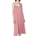 thumbnail image 5 of Defitshape Women's Plus Size Bamboo Nightgown Cami Cotton Sleepwear Sleeveless Loungewear Soft Summer Night Pajama Sleep Dress Knee Length Nightwear Pink 1X, 5 of 5
