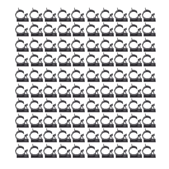 100 abrazaderas autoadhesivas ajustables para cables, reutilizables, de nailon PA66, color negro, YX 1013 (10 x 13 mm/0,4 x 0,5 pulgadas)