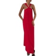 thumbnail image 1 of Vestido de verano PRETTYGARDEN para mujer 2025, holgado, rojo, XXL, 1 of 8