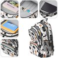 thumbnail image 4 of Basketball and Lightning White Pattern Cute School Backpack Bag with Padded Back and Adjustable Shoulder Straps 16.9 X 12.6 X 5.9 Inches, 4 of 5