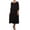 Black, variant on Women's Plus size Jersey Knit A-Line Dress 3/4 Sleeve Casual Midi Dress