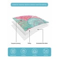 thumbnail image 5 of Quilts Twin-XL Size Bedding Set, Green Pink Shell Lightweight Quilted Comforter, Coastal Summer Beach Ocean Conch Soft Reversible Bedspread Coverlet with Pillow Covers for All Season, 68" x 98", 5 of 7
