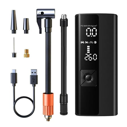 AMLESO Generic Cordless Tire Inflator Electric Tire Pump for Balls Motorcycles