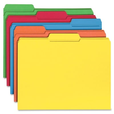 Colored File Folder - Smead 11993 Assortment Colored File Folders with Reinforced Tab SMD11993