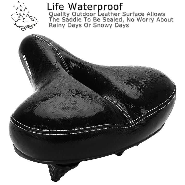 DAWAY C30 Comfortable Oversized Bike Seat Compatible with Peloton Exercise Mountain or Road Bikes Extra Wide Bicycle Saddle Replacement with