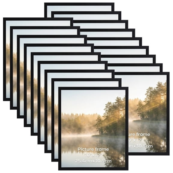 18 Pack 10x12 Picture Frames, Black 10 by 12 Photo Frame for Wall Display