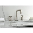 thumbnail image 4 of Kingston Brass KS1418RKZ Wendell Widespread Bathroom Faucet with Knurled Handle and Push Pop-Up Drain, Brushed Nickel, 4 of 7