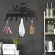 thumbnail image 4 of Llavero De Pared Metálico Vintage Con Forma De Búho Para Decorar El Hogar, Con 7 Ganchos Negros., 4 of 4