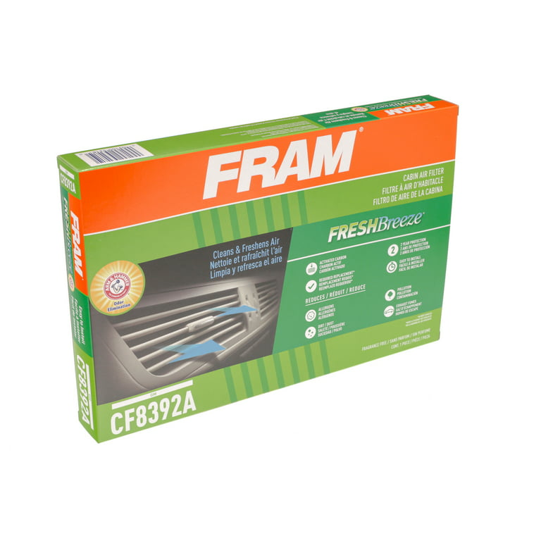 FRAM Fresh Breeze Cabin Air Filter, CF8392A Fits select: 2000-2013  CHEVROLET IMPALA, 2014-2016 CHEVROLET IMPALA LIMITED 