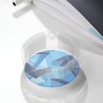 thumbnail image 6 of Round Glass Ashtray 8.5×3.5in Non-Bubble Anti-Rolling Edge Smooth Not Hurt Hands For Living Room Bedroom Work Hotel Office Car Blue Geometric Lines_4, 6 of 8