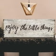 thumbnail image 5 of HFDF Quotes Wall Decor Enjoy the Little Thgs Sign Family Wall Signs Canvas Prts Rustic Wooden Wall Art Wood Pictures for Livg Room Bedroom Office Home Decor, 18x12inch Framed, 5 of 6
