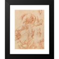thumbnail image 2 of Abraham Bloemaert 14x18 Black Modern Framed Museum Art Print Titled - Studies of Hands and Bending Figures (Verso), 2 of 5