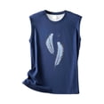 thumbnail image 4 of Débardeurs & Camisoles pour Femmes jusqu'à 50 % de Réduction Mode Confortable Décontracté Imprimé Plume Col Rond, 4 of 4