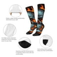 thumbnail image 3 of Naloa Flame Metal Skull Thigh High Socks Extra Long Stretchy Sock Women Over Knee High Opaque Stocking Daily Wear, 3 of 6