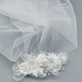 thumbnail image 6 of Elegant White Floral Headpiece For Bridal Wedding Accessories, White, 6 of 8