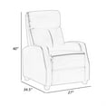 thumbnail image 6 of Jiana 35 Inch Push Back Recliner Chair- Brown Faux Leather- Solid Wood, 6 of 6