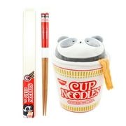 Anirollz x Nissin Stuffed Animal Plush with Chopstick Toy Set Pandaroll