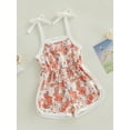 thumbnail image 3 of Bagilaanoe Toddler Baby Girl Summer Jumpsuit Shorts Sleeveless Cartoon Print Romper Overalls 12M 18M 24M 3T 4T 5T Kids Short Pants Summer Outfits, 3 of 9