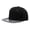 Black/Dark Grey, variant on Light Blue Blank Flat Bill Snapback Cap, Solid Plain Adjustable Hip Hop Baseball Hat-Sky blue