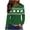 #175-Green, variant on Craaazy Women's Casual St. Patrick's Day Long Sleeve Crewneck Loose Green Theme T-Shirts Gifts