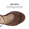 thumbnail image 3 of Journee Collection Womens Garner Knit Inset Platform Block Heel Sandals, 3 of 6