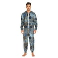thumbnail image 3 of FORMRS Onesies Pajama for Adults Unisex Hoodie Winter Jumpsuit One Piece Sleepwear, Sizes S-2XL, Elegant Hexagon Pattern, 3 of 7