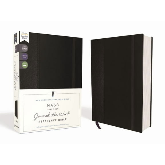 Nasb, Journal the Word Reference Bible, Hardcover, Black, Elastic Closure, Red Letter Edition, 1995 Text, Comfort Print:, (Hardcover)
