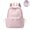 Pink, variant on Lightweight Star Print Casual Backpack, Soft Nylon Multi Pocket Daypack with Star Zipper Pulls, Cute Aesthetic Star Pattern Rucksack for Daily Commute Travel Gym Outdoor Work