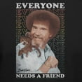 thumbnail image 3 of Teelocity Bob Ross Everyone Needs a Friend Black Short Sleeve Graphic Tee, 3 of 4