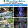 thumbnail image 3 of Solar Fountain, Solar Fountain pump with Storage Battery and LED light, 7 Nozzles Floating Outdoor Fountain for Garden, 3 of 4