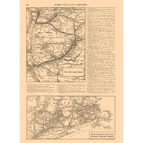 Railroad Map - Salt Lake Route New York New Haven Hartford Railroad - Reynold 1921 - 23 x 31.80 - Vintage Wall Art