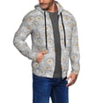 thumbnail image 2 of Kdxio Daisies Flowers Print Men Hoodies Casual Hoodies for Men with Zip Pockets Full Zip Long Sleeve Sweatshirt Sports Hooded Jacket-X-Large, 2 of 5