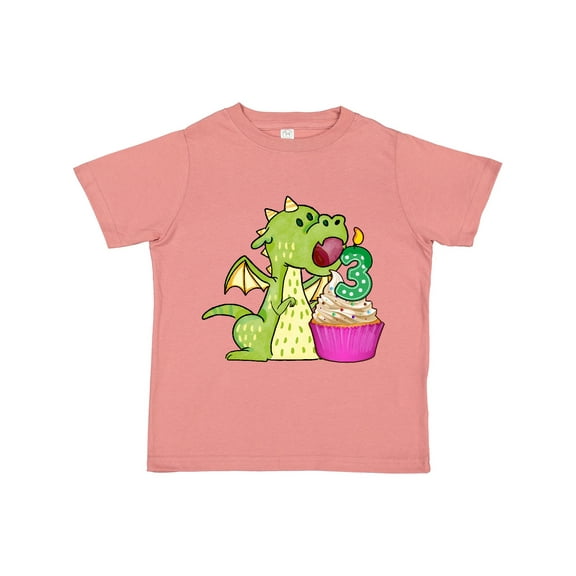 Inktastic Dragon Cupcake 3rd Birthday Boys or Girls Toddler T-Shirt