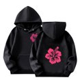 thumbnail image 4 of Mikilon Hoodies for Teen Girls Size 10-12 Fashion Long Sleeve Shirts Round Neck Solid Color Graphic Comfortable Sweatshirts Fall and Winter Casual Cute Clothes, 4 of 4