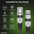 thumbnail image 3 of Cable de iluminación de escenario GearIt DMX a DMX, 3 pines, 30 m, paquete de 2, 3 of 9