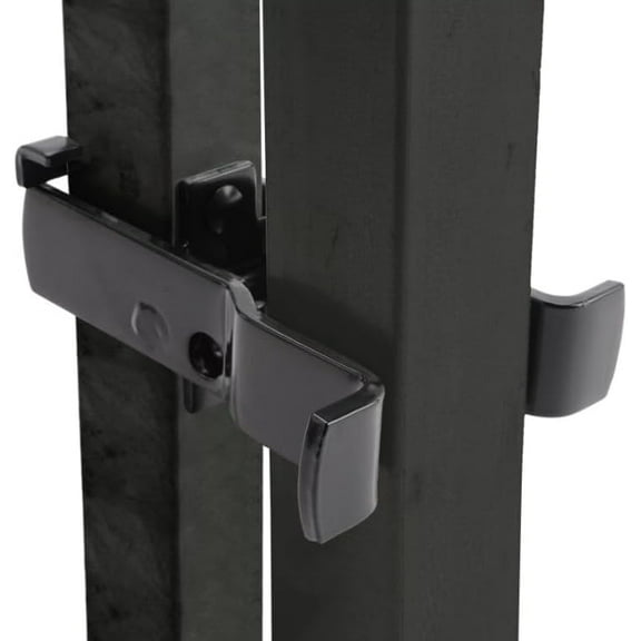 Industrial Square 2" x 2 1/2" Frame Fulcrum Strong Arm Gate Latch - Black