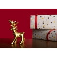 thumbnail image 4 of Wonder Care Christmas Reindeer Figurine | Home Decorations for Living Room| Standing Christmas Deer|Table Top Statue| Miniature Reindeer Figurines| Gold & Silver Reindeer Collection (Golden3pcs), 4 of 5