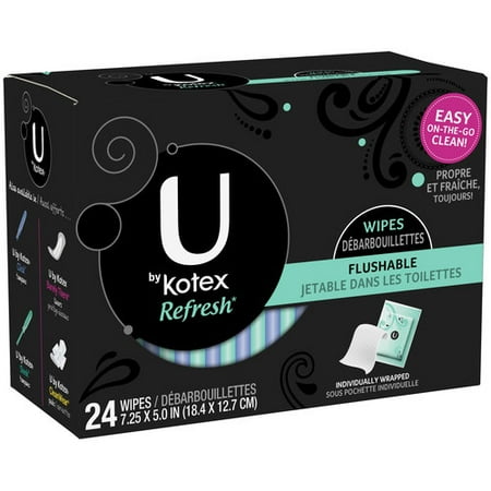 U by Kotex Refresh Flushable Wipes