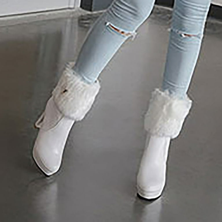 winter white womens dress boots Womens Kendra White Faux Leather Kitten Heel Tall Dress Boots Memory Foam Insole