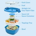 thumbnail image 6 of bentgo Salad Container 5-Compartment Blue 54 oz. (BGOSAL-B), 6 of 8