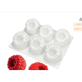 thumbnail image 2 of Molde de silicona para postres, 6 cavidades, patrón de frambuesa, molde flexible para mousse de chocolate, molde para caramelos, gelatina, cubitos de hielo, 2 of 7