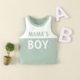 thumbnail image 5 of Coerni Toddler Baby Boy Mother's Day Outfits Crewneck Sleeveless Letter Print Tank Tops Elastic Shorts Casual Summer Clothes Hawaii Holiday Set, 5 of 9