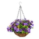 thumbnail image 1 of Cesta colgante de flores de margaritas artificiales, decoración de plantas colgantes s, maceta colgante con cadena para césped, porche, balcón, patio, exterior, interior Violeta Soledad Cesta colgante, 1 of 10