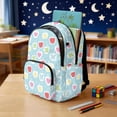 thumbnail image 3 of Jeiento Cartoon Apple 17 Inch Kids Backpack Set 4-Piece Lunch Bag Pencil Case Water Bottle Holder Lightweight Large Capacity Schoolbag for Boys Girls Back to School, Blue, 3 of 7