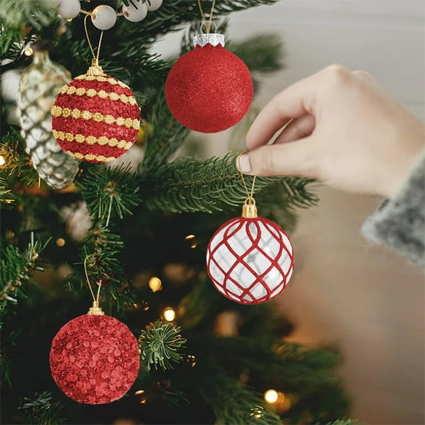 Bolsas de Navidad Esferas Adornos Colgantes Para Árbol de Navidad, Ornamientos de Fiesta, Pendientes para Árbol, Juguetes de Navidad, Bolsas de Cristal de Navidad, Colgantes de Navidad para