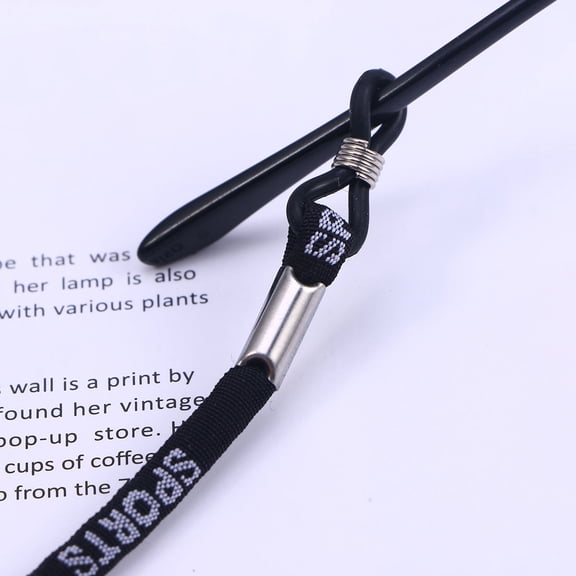 Luxshiny Elegant Black Eyeglass Chain Non Slip Strap Holder for Sunglass Retaining