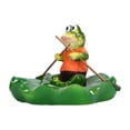 thumbnail image 4 of Ranas Flotantes de Resina Hoja de Loto, Ranas de Loto Flotantes Duraderas Adornos Impermlesbles Protector Solar de Alto Grado para Estanque, 4 of 7